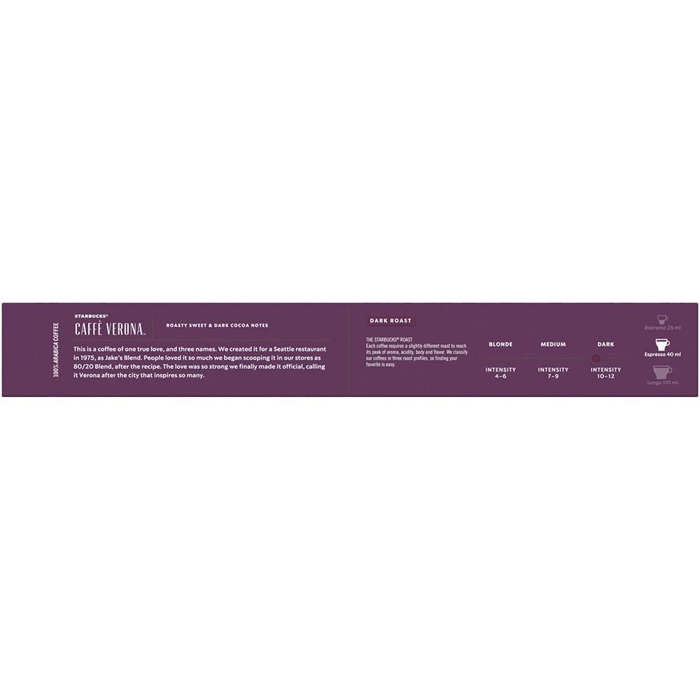 Capsule cafea STARBUCKS Caffe Verona, compatibile Nespresso, 10 capsule, 55g