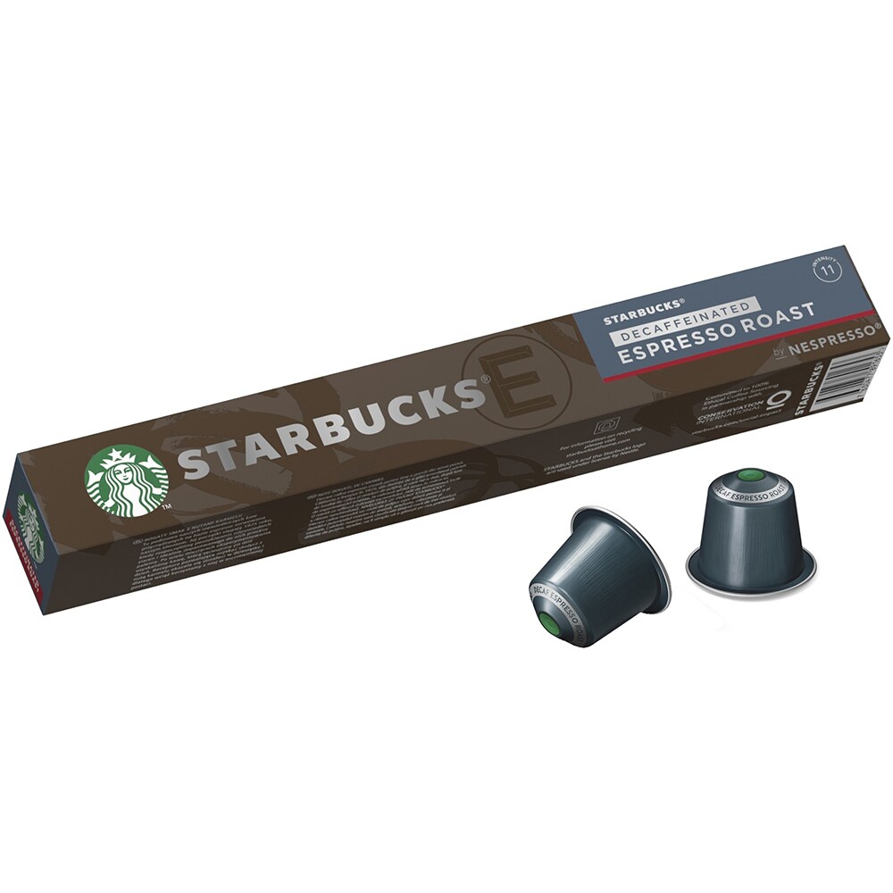 Capsule cafea STARBUCKS Decaffeinated Espresso Roast, compatibile Nespresso, 10 capsule, 57g