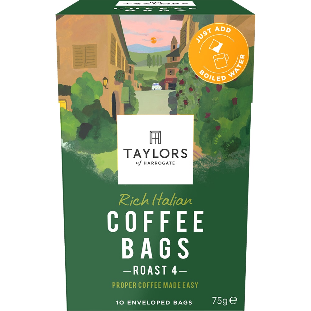 Cafea macinata TAYLORS OF HARROGATE Rich Italian, 10 buc, 75g