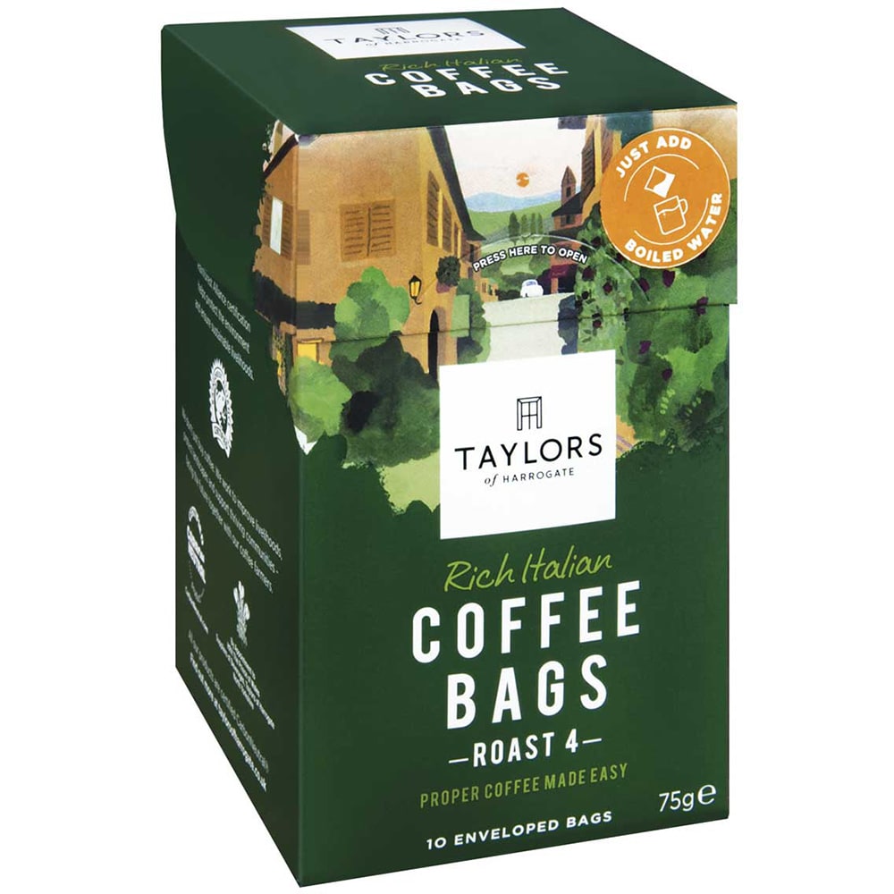 Cafea macinata TAYLORS OF HARROGATE Rich Italian, 10 buc, 75g