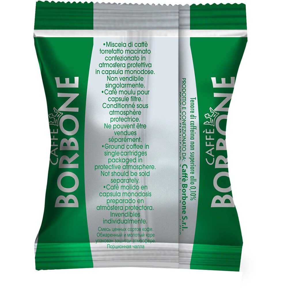Capsule cafea BORBONE Respresso Decafeinizata, compatibile Nespresso, 50 capsule, 250g
