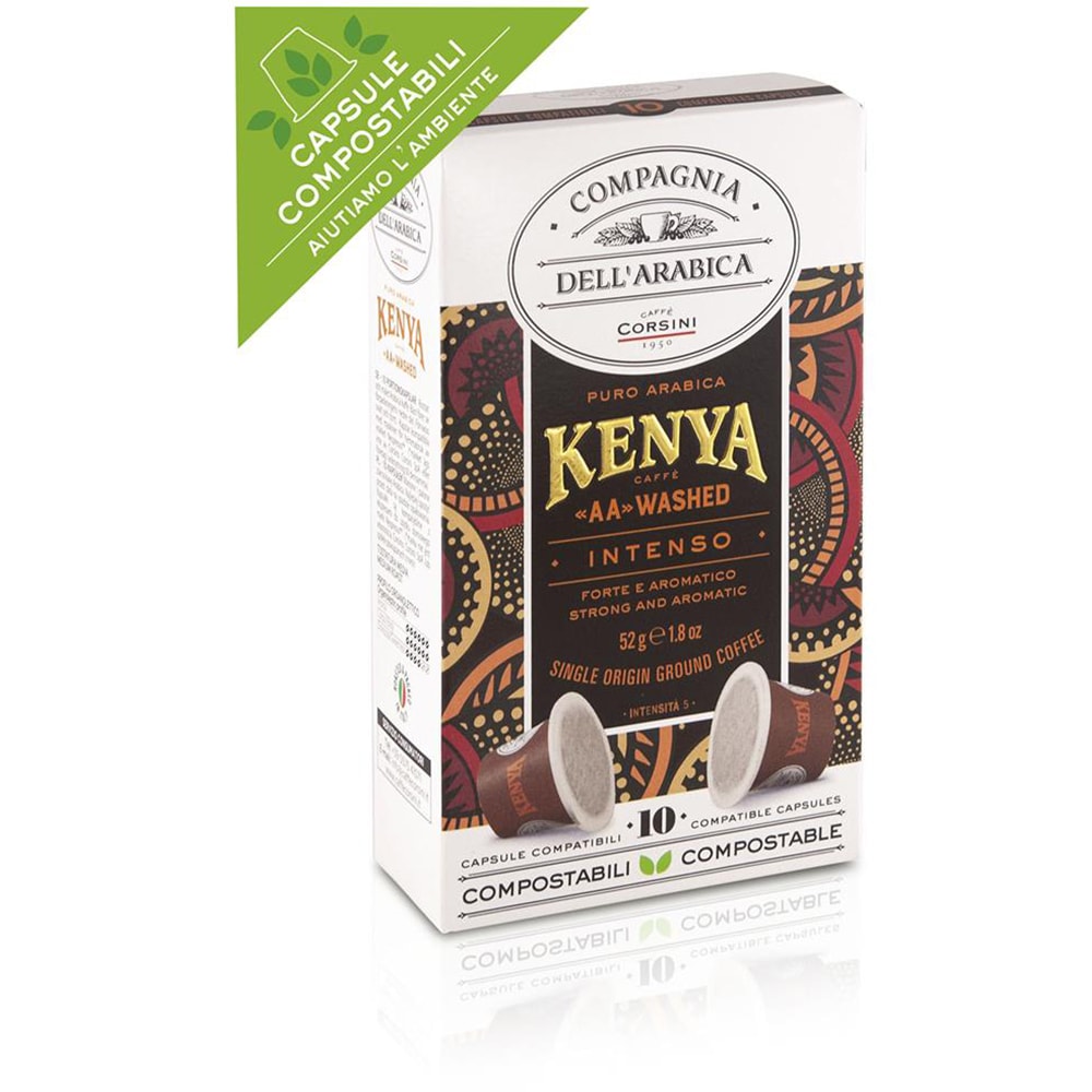 Capsule cafea COMPAGNIA DELL'ARABICA Kenya, compatibile Nespresso, 10 capsule, 52g