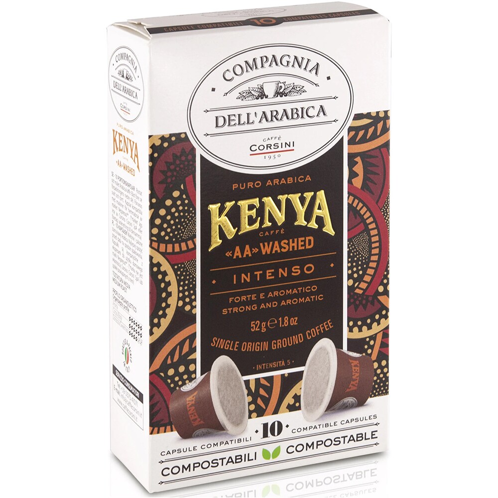 Capsule cafea COMPAGNIA DELL'ARABICA Kenya, compatibile Nespresso, 10 capsule, 52g