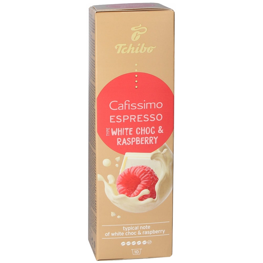 Capsule cafea TCHIBO White Choc & Raspberry, compatibile Cafissimo, 10 capsule, 70g