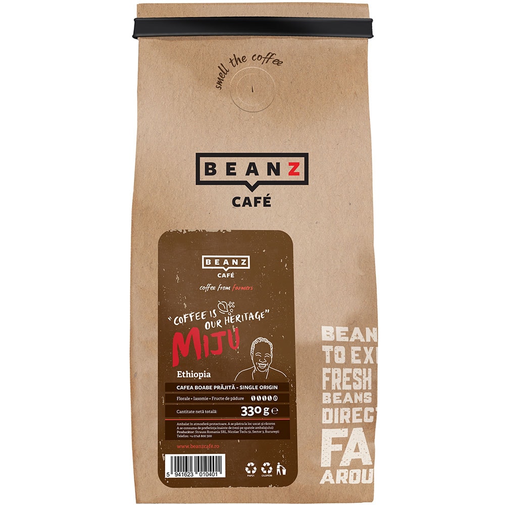 Cafea boabe BEANZ Miju Ethiopia, 330g