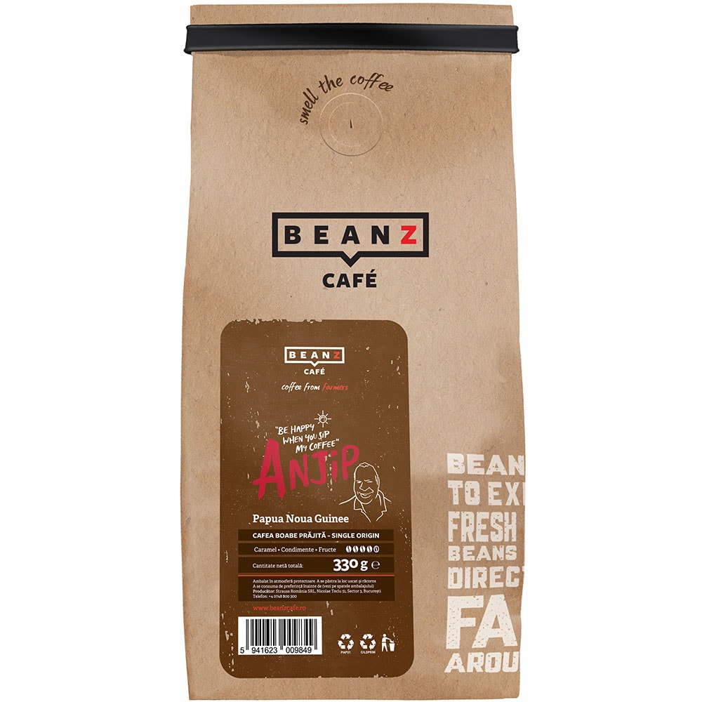 Cafea boabe BEANZ Anjip Papua Noua Guinee, 330g