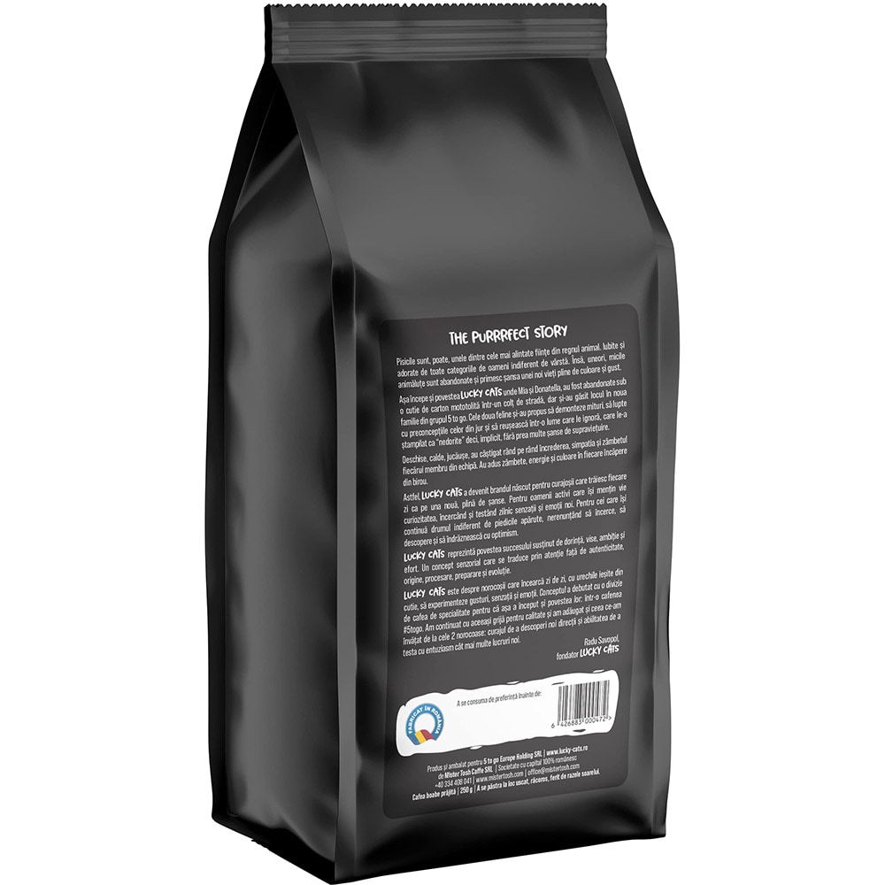 Cafea boabe LUCKY CATS Brazil Mogiana, 250g