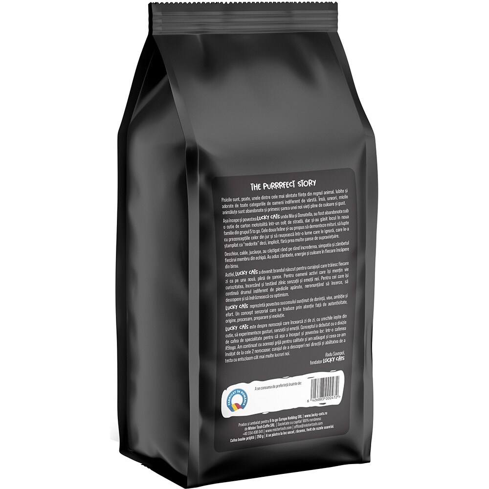 Cafea boabe LUCKY CATS Brazil Mogiana, 500g