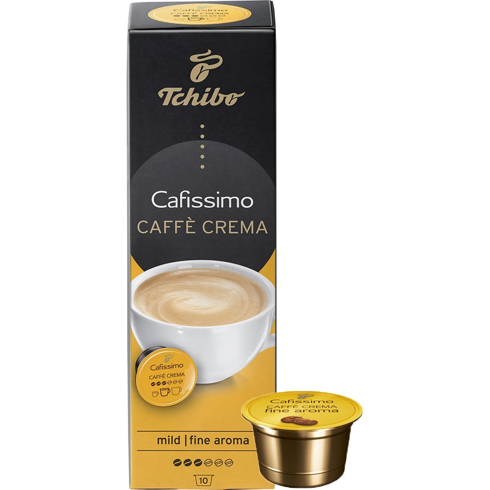 Capsule cafea TCHIBO Caffe Crema Fine Aroma, compatibile Cafissimo, 10 capsule, 75g