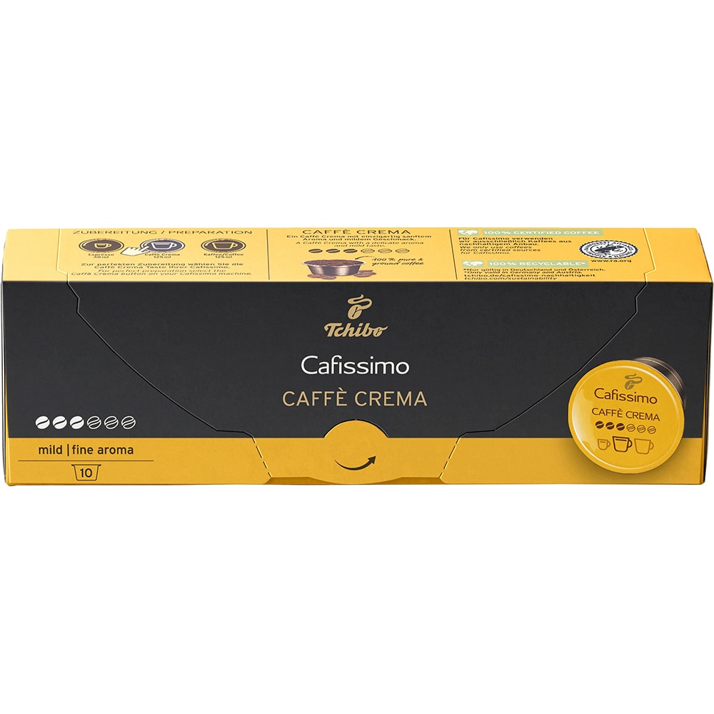 Capsule cafea TCHIBO Caffe Crema Fine Aroma, compatibile Cafissimo, 10 capsule, 75g