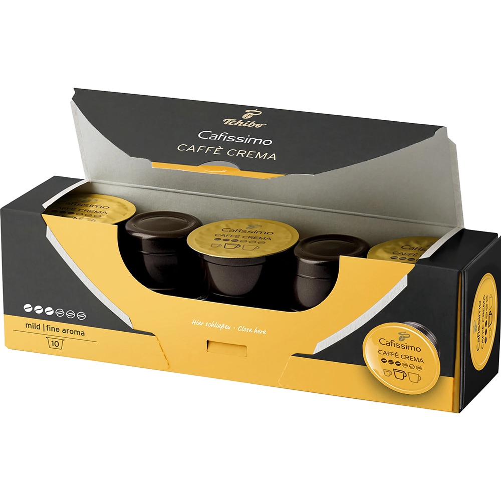 Capsule cafea TCHIBO Caffe Crema Fine Aroma, compatibile Cafissimo, 10 capsule, 75g