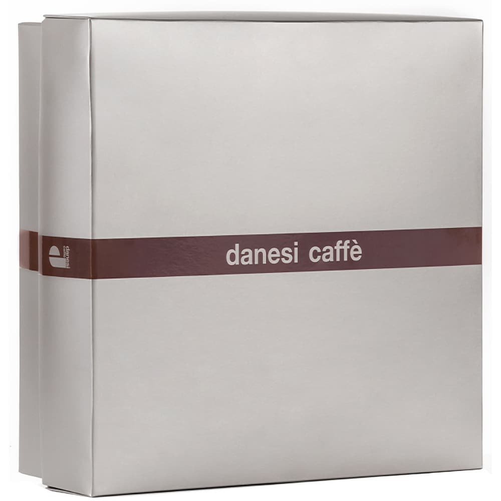 Set cafea macinata DANESI CAFFE 250g + 6 cesti espresso, rosu