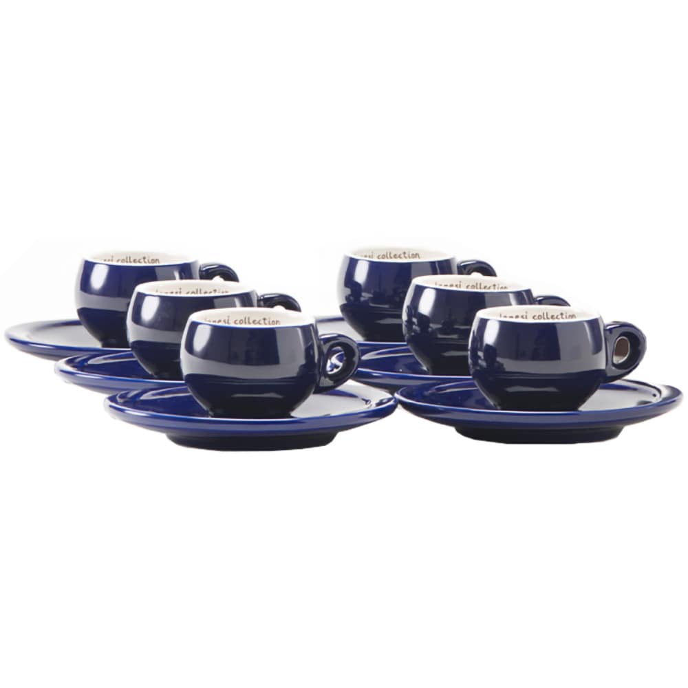 Set 6 cesti espresso DANESI CAFFE. portelan, albastru