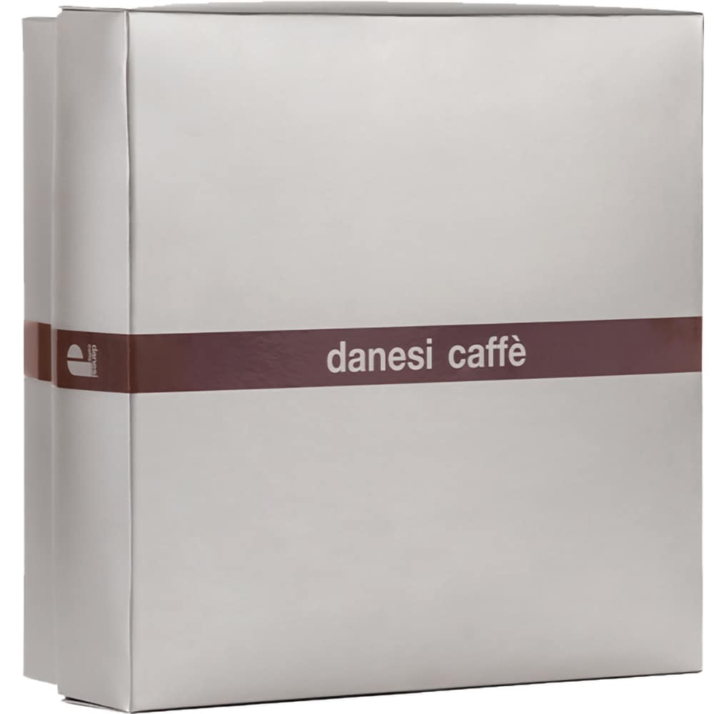 Set cafea macinata DANESI CAFFE 250g + 6 cesti espresso, portocaliu