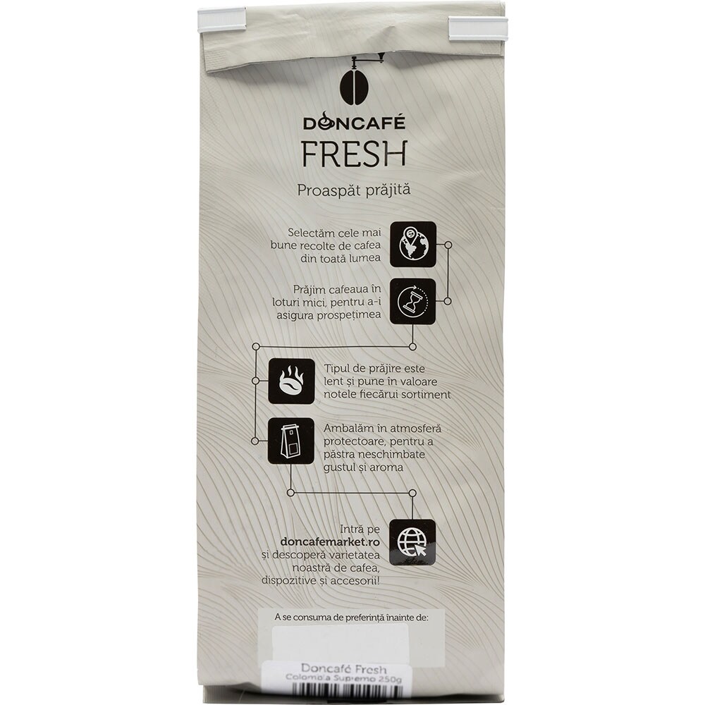 Cafea boabe DONCAFE Fresh Columbia Supremo, 250g