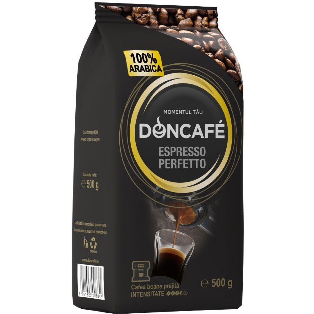 Pachet cafea boabe DONCAFE Espresso Perfetto, 4 x 500g