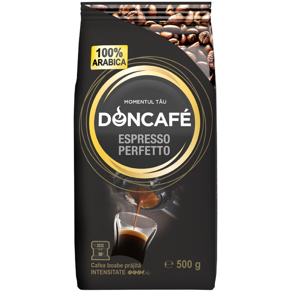 Pachet cafea boabe DONCAFE Espresso Perfetto, 4 x 500g