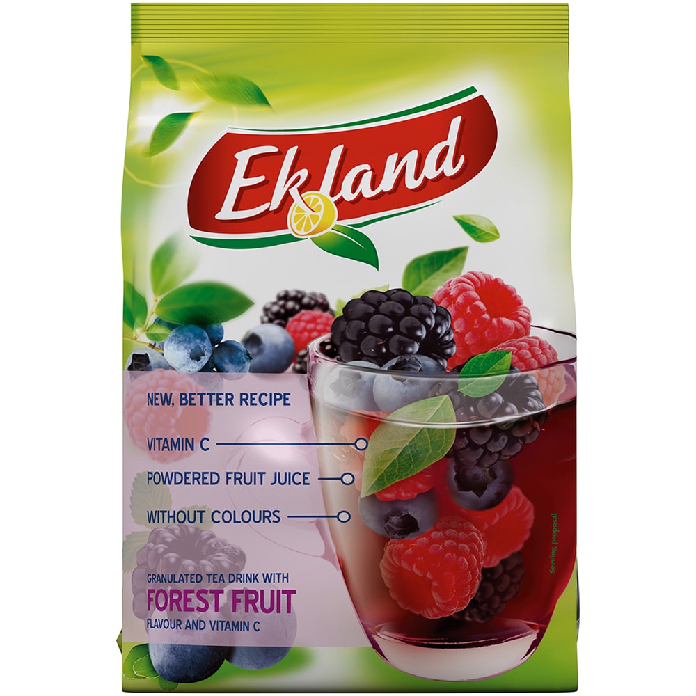 Ceai instant EKLAND Fructe de padure, 12 bucati, 300g