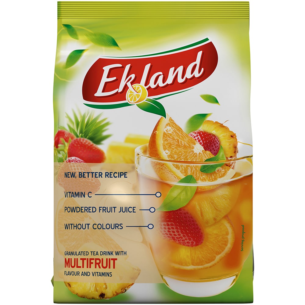 Ceai instant EKLAND Multifructe, 12 bucati, 300g