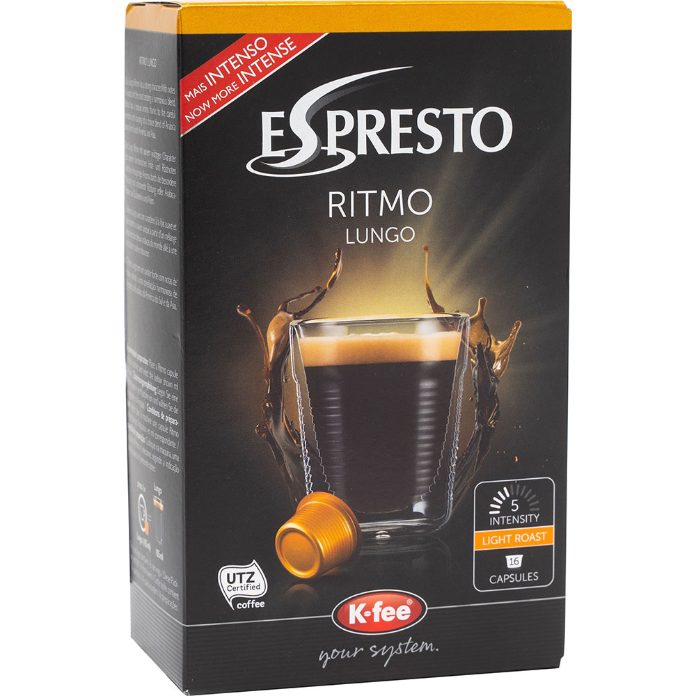 Capsule cafea ESPRESTO Ritmo, compatibile BeanZ, 16 capsule, 124g