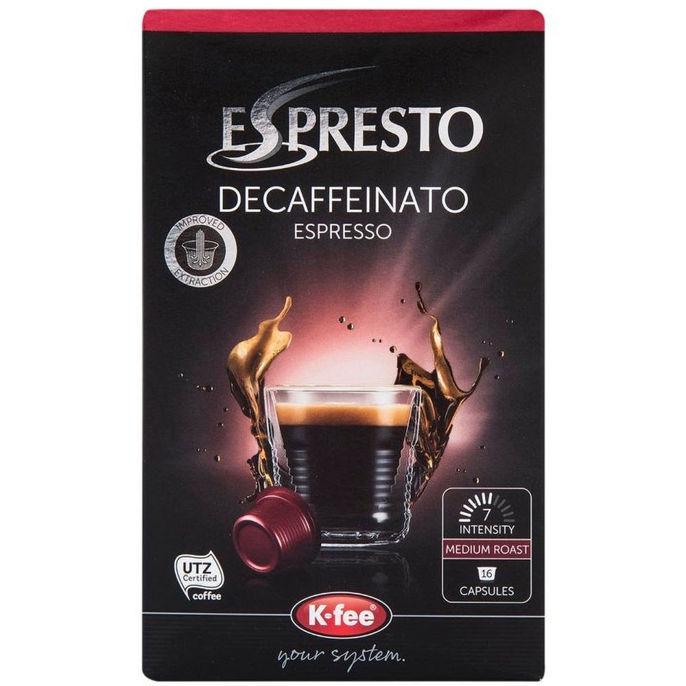 Capsule cafea ESPRESTO Decaffeinato, compatibile BeanZ, 16 capsule, 124g