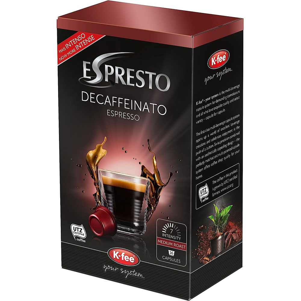 Capsule cafea ESPRESTO Decaffeinato, compatibile BeanZ, 16 capsule, 124g