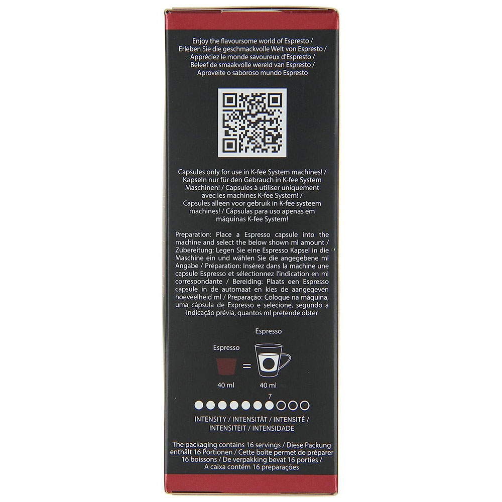 Capsule cafea ESPRESTO Decaffeinato, compatibile BeanZ, 16 capsule, 124g