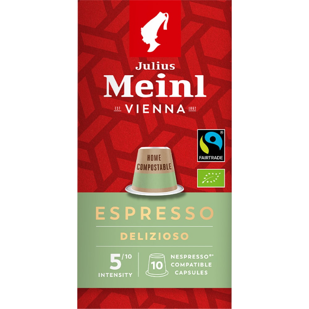 Capsule cafea JULIUS MEINL Espresso Delizioso, compatibile Nespresso, 10 capsule, 56g