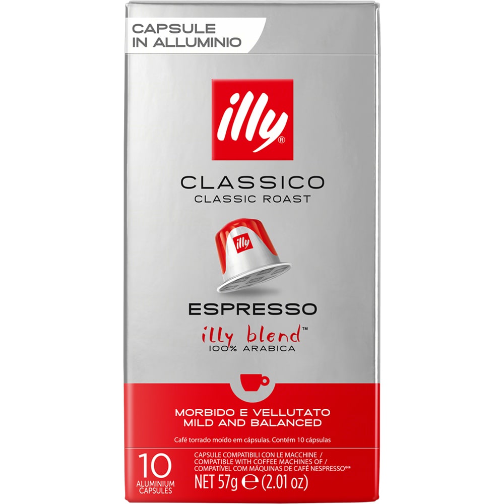 Capsule cafea ILLY Espresso Classico, compatibile Nespresso, 10 capsule, 57g