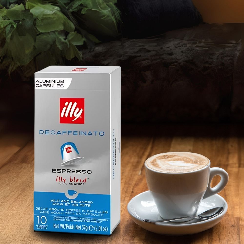 Capsule cafea ILLY Espresso Decaffeinato, compatibile Nespresso, 10 capsule, 57g