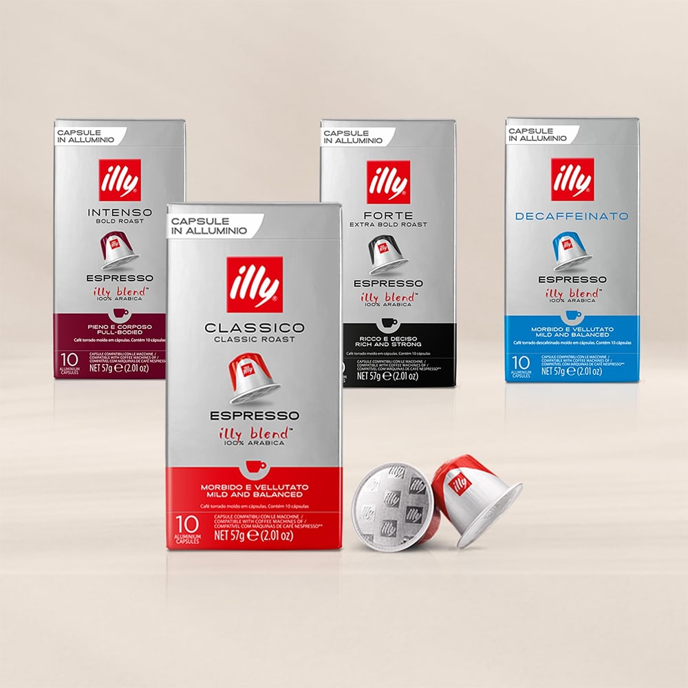 Capsule cafea ILLY Espresso Decaffeinato, compatibile Nespresso, 10 capsule, 57g
