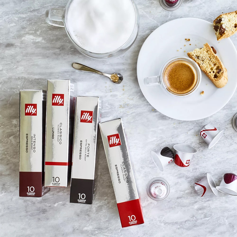 Capsule cafea ILLY Espresso Forte, compatibile Nespresso, 10 capsule, 57g