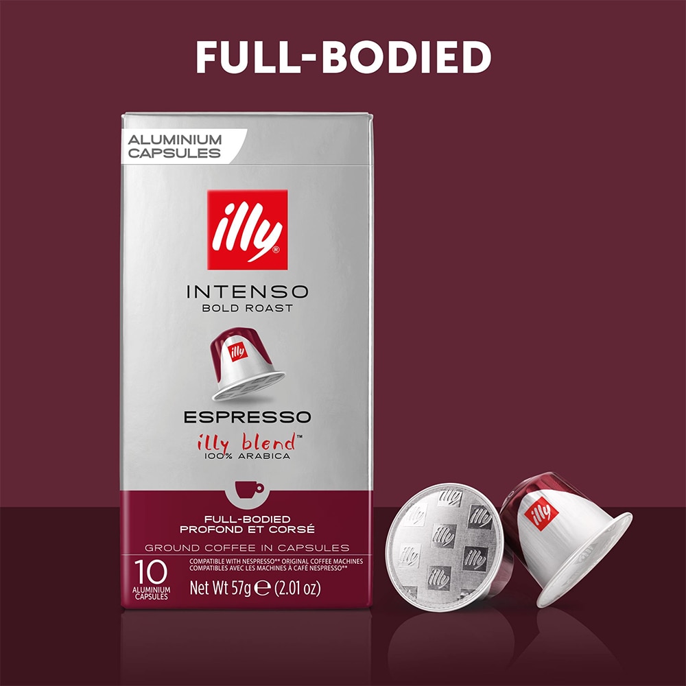Capsule cafea ILLY Espresso Intenso, compatibile Nespresso, 10 capsule, 57g