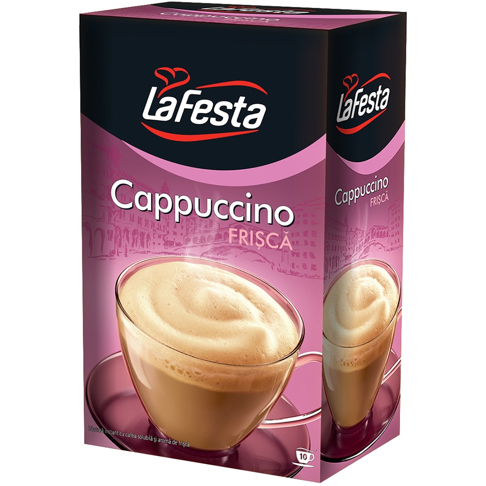 Cafea instant LA FESTA Cappuccino Frisca, 8 bucati, 125g
