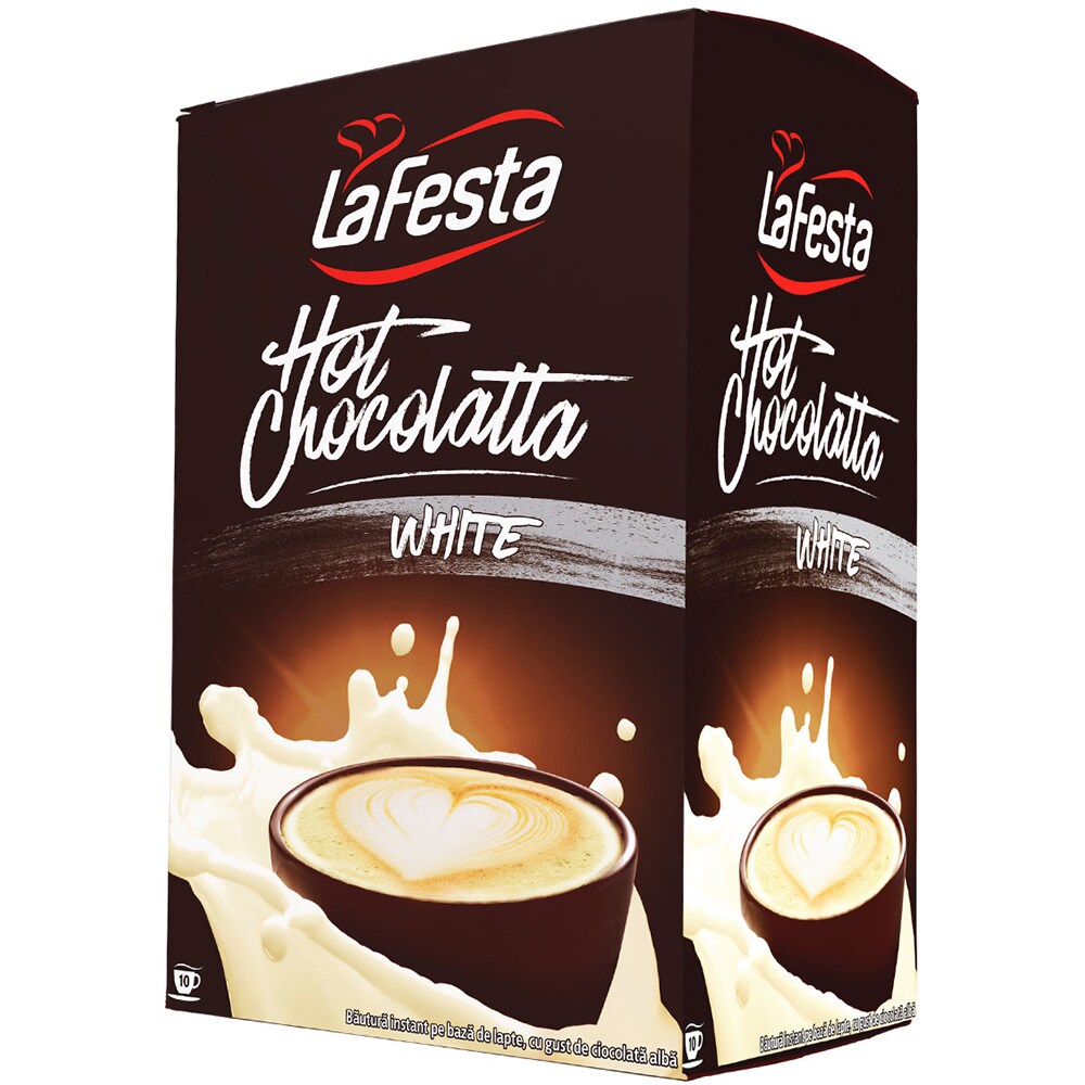 Ciocolata calda LA FESTA White, 6 bucati, 250g