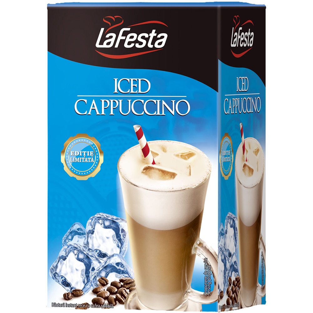 Cafea instant LA FESTA Iced Cappuccino, 6 bucati, 176g