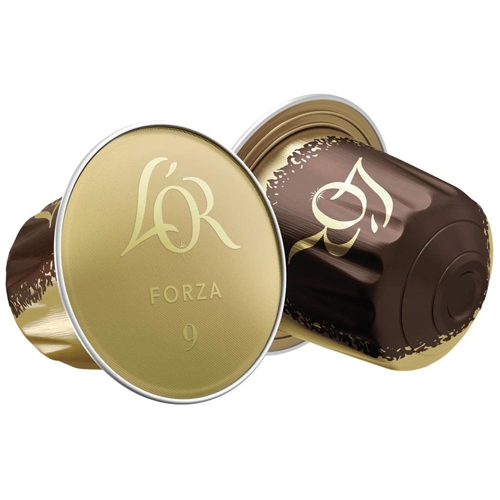 Capsule cafea L'OR Espresso Forza, compatibile Nespresso, 10 capsule, 52g