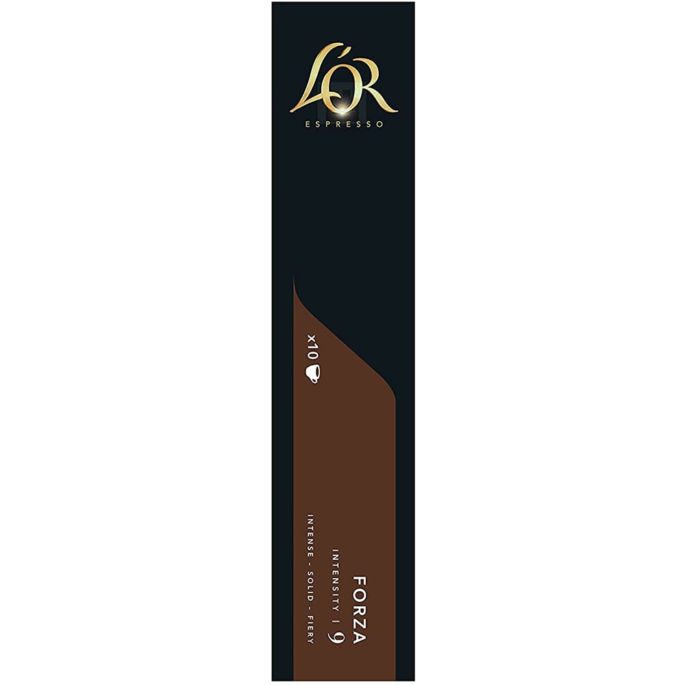 Capsule cafea L'OR Espresso Forza, compatibile Nespresso, 10 capsule, 52g