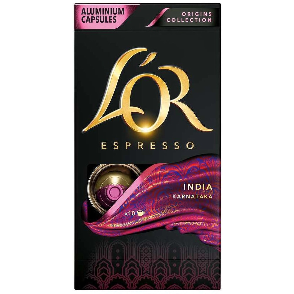 Capsule cafea L'OR Espresso India, compatibile Nespresso, 10 capsule, 52g