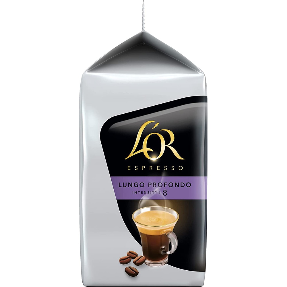 Capsule cafea L'OR Lungo Profondo, compatibile Tassimo, 16 capsule, 128g