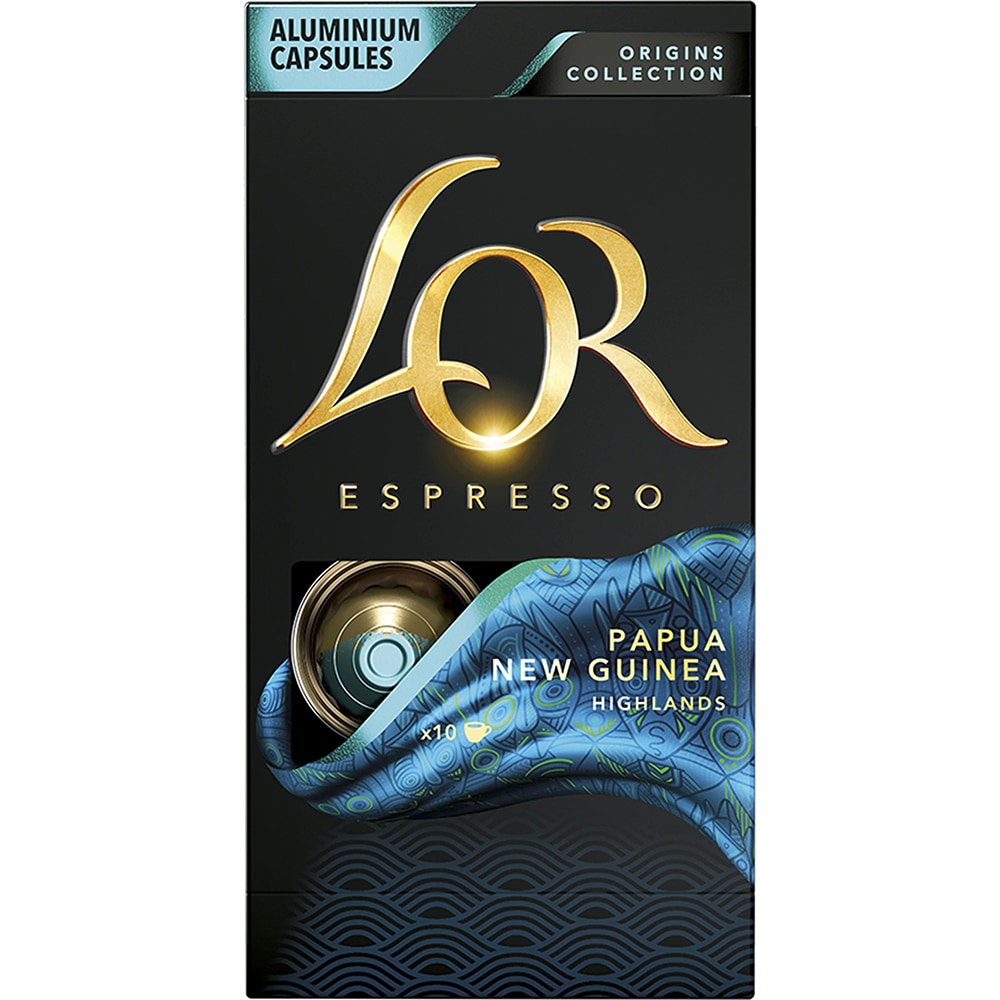 Capsule cafea L'OR Espresso Papua Noua Guinee, compatibile Nespresso, 10 capsule, 52g