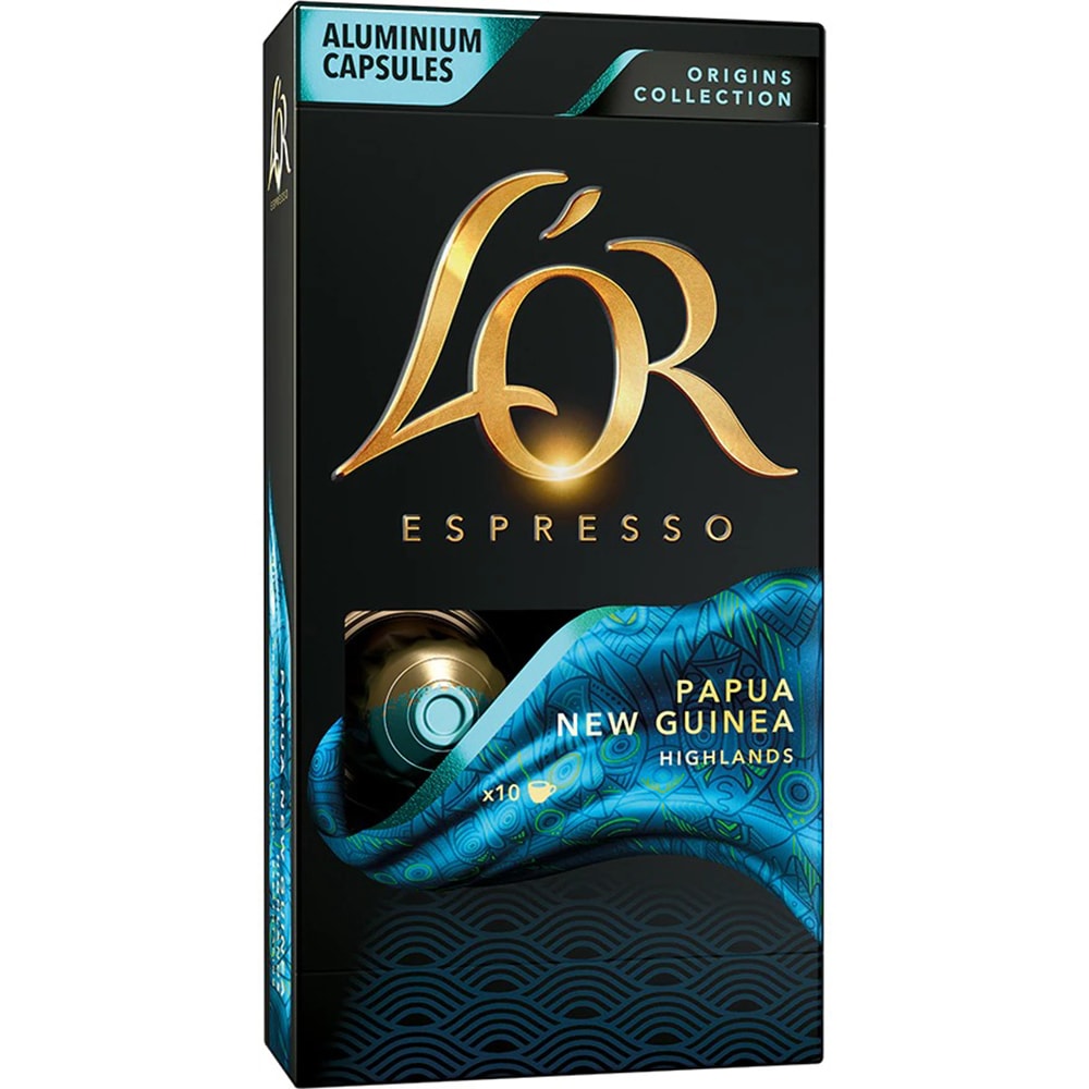 Capsule cafea L'OR Espresso Papua Noua Guinee, compatibile Nespresso, 10 capsule, 52g