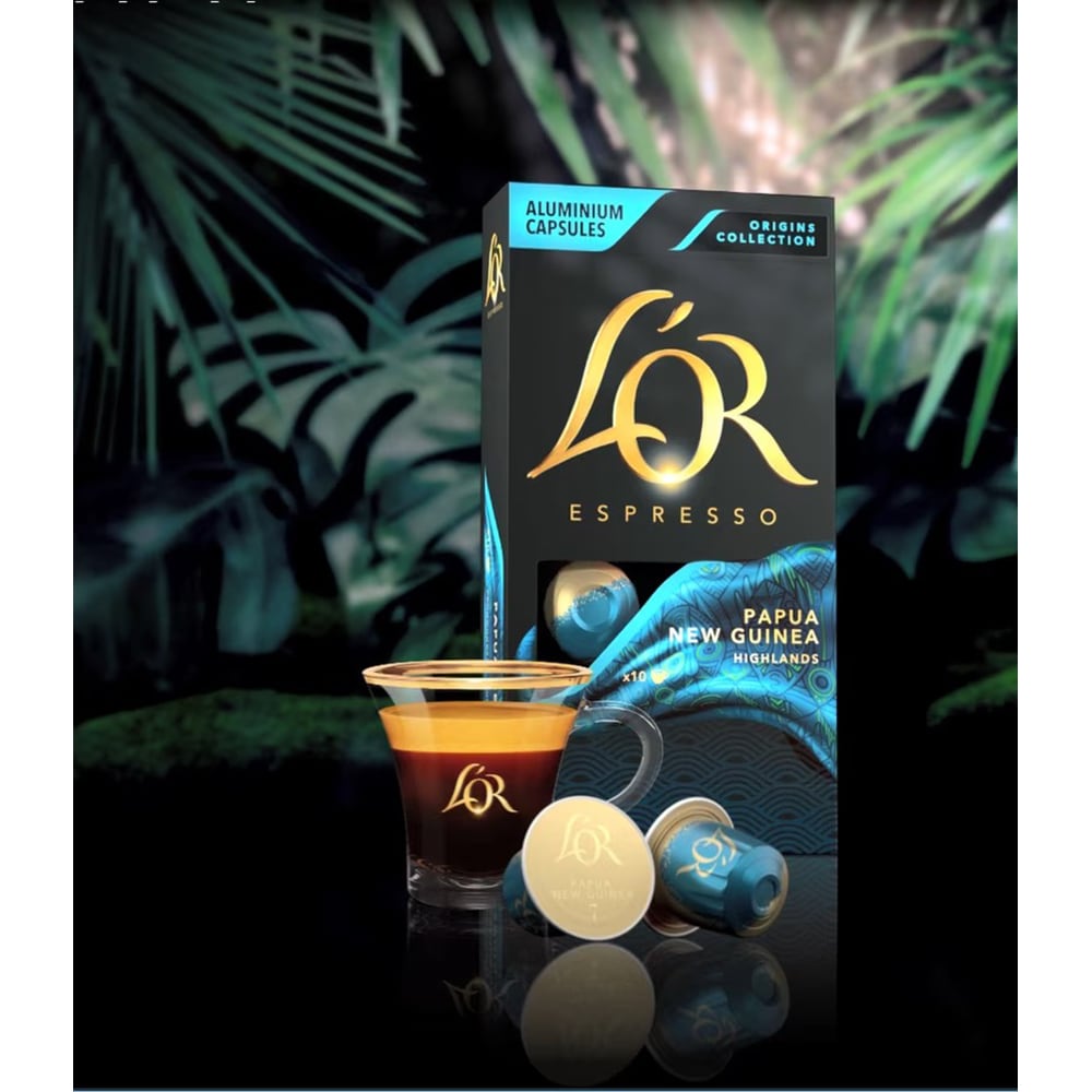 Capsule cafea L'OR Espresso Papua Noua Guinee, compatibile Nespresso, 10 capsule, 52g