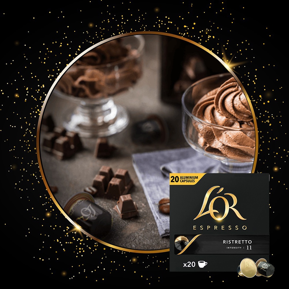 Capsule cafea L'OR Espresso Ristretto, compatibile Nespresso, 20 capsule, 104g