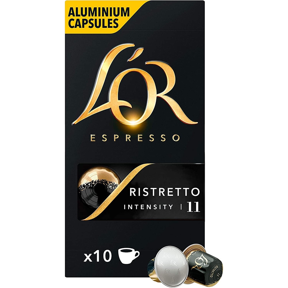 Capsule cafea L'OR Ristretto, compatibile Nespresso, 10 capsule, 52g