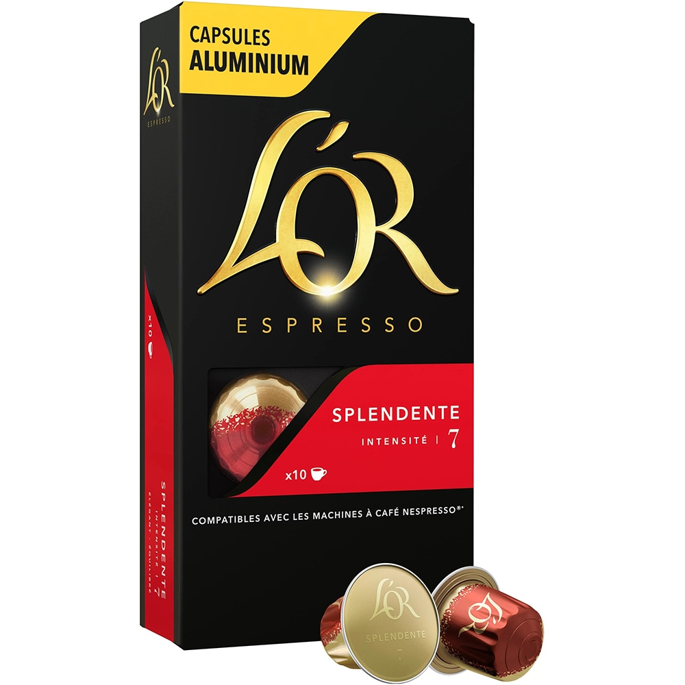 Capsule cafea L'OR Espresso Splendente, compatibile Nespresso, 10 capsule, 52g
