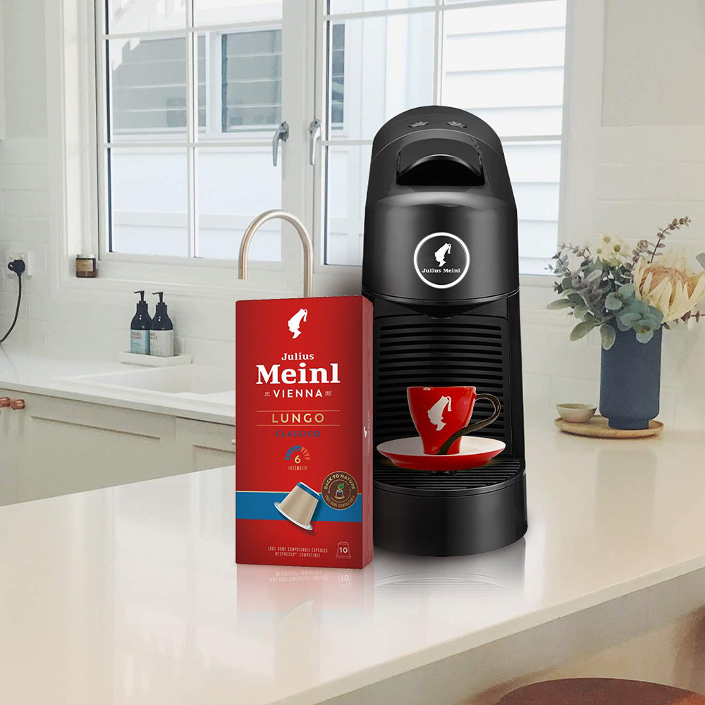Capsule cafea JULIUS MEINL Lungo Classico, compatibile Nespresso, 10 capsule, 56g