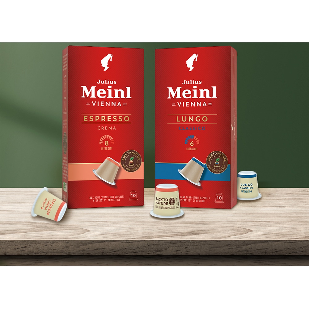 Capsule cafea JULIUS MEINL Lungo Classico, compatibile Nespresso, 10 capsule, 56g
