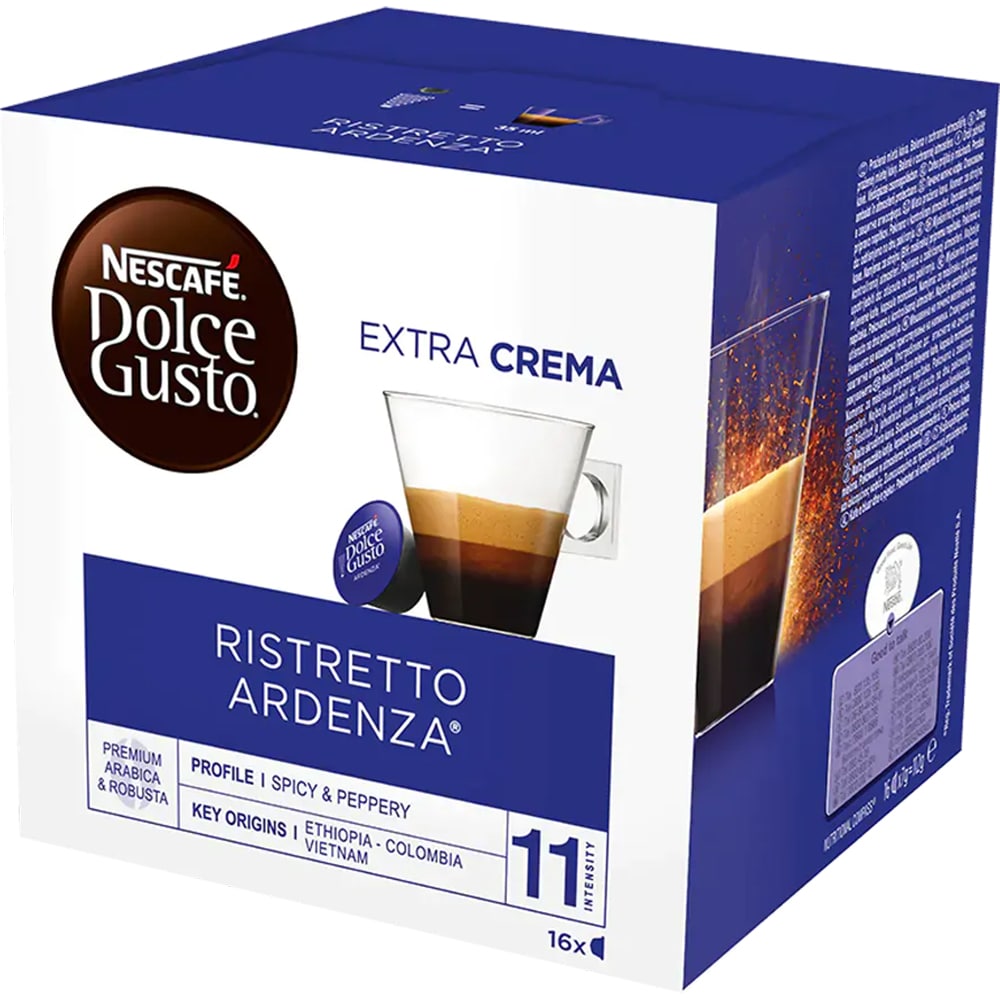 Capsule cafea NESCAFE Ristretto Ardenza, compatibile Dolce Gusto, 16 capsule, 104g