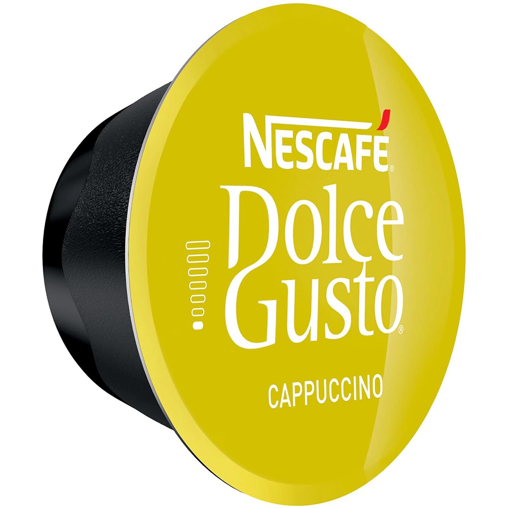 Capsule cafea NESCAFE Cappuccino, compatibile Dolce Gusto, 8 capsule cafea + 8 capsule lapte, 186.4g